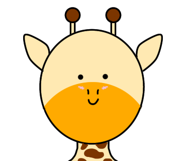 はじめてキリンを描いてみた(耳を付け足して修正しました)