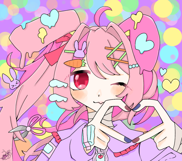 うさぎの!さんの線画を塗らせて頂きました!
