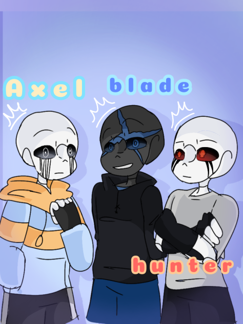 art request of Axel blade and hunter Ocs