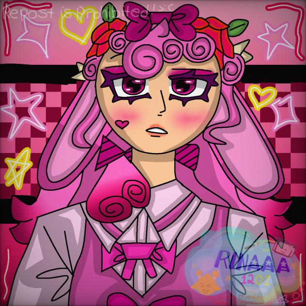 Pinki in a more humanized style 💝✨