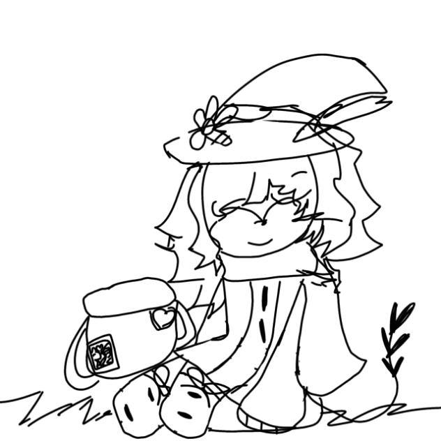 Snufkin sitting bc he waiting 4 someone