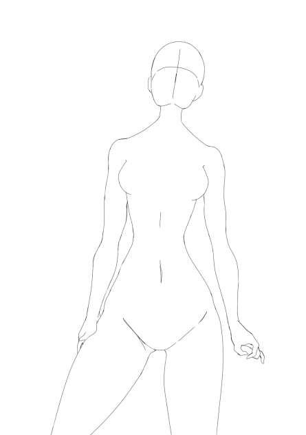 Standing woman pose 2