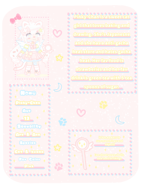 My gacha oc sheet