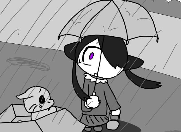 モノクロの雨