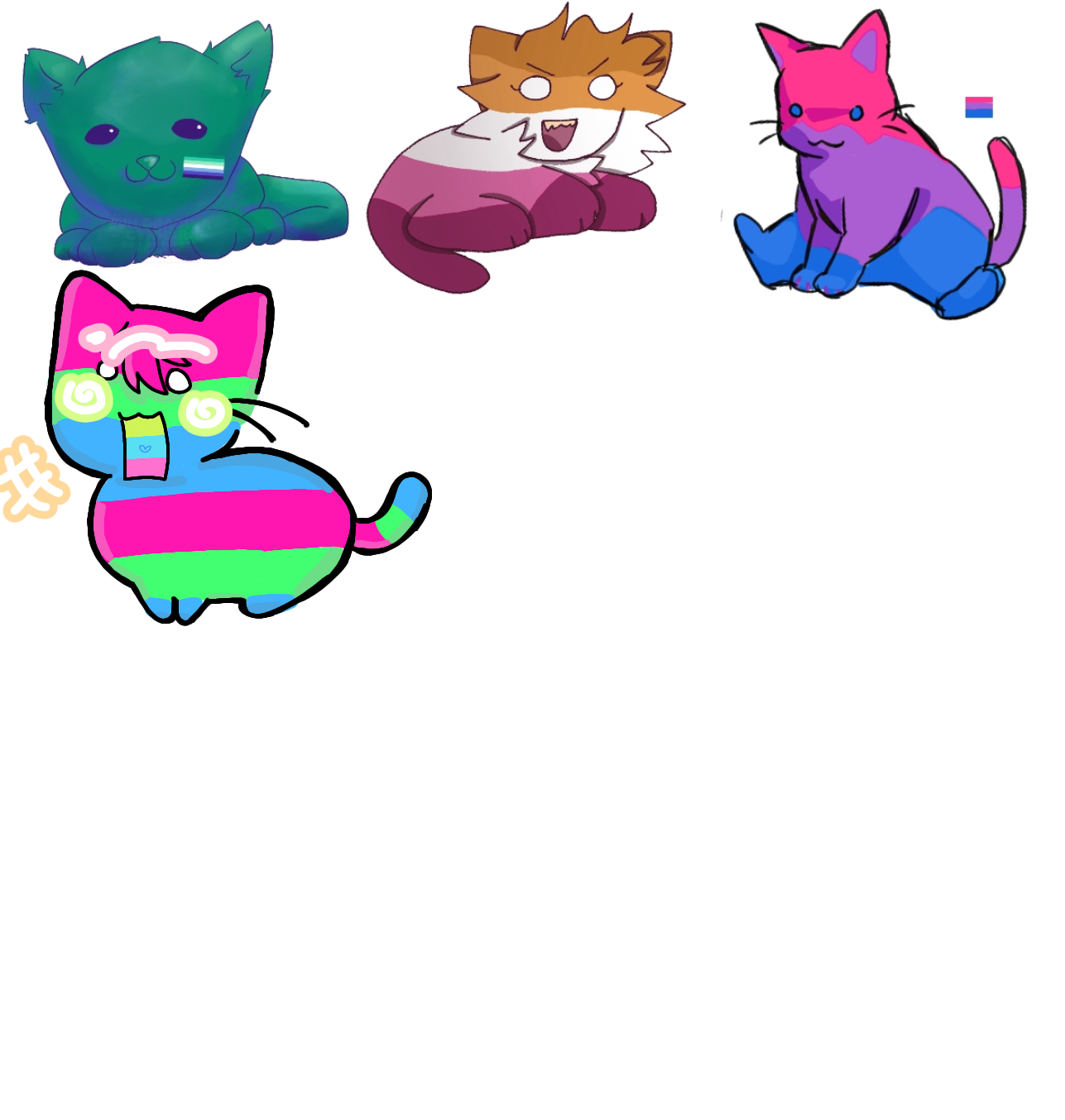 poly cat pridecat collab - ibisPaint
