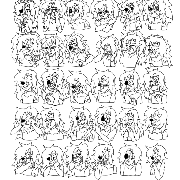 Emotions Character sheet with my oc Zero