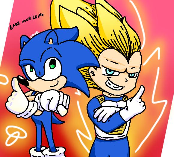 Vegeta supersaiyan 3 y sonic
