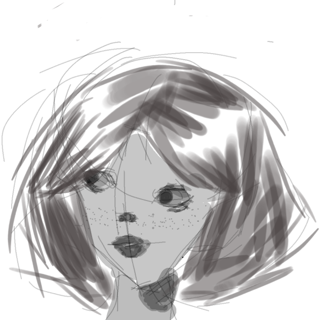 black and white lady