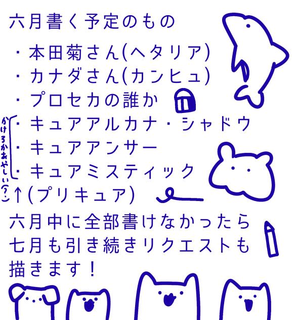 六月に書く予定のもの