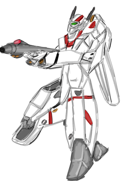 battloid  pose rewrited on paper