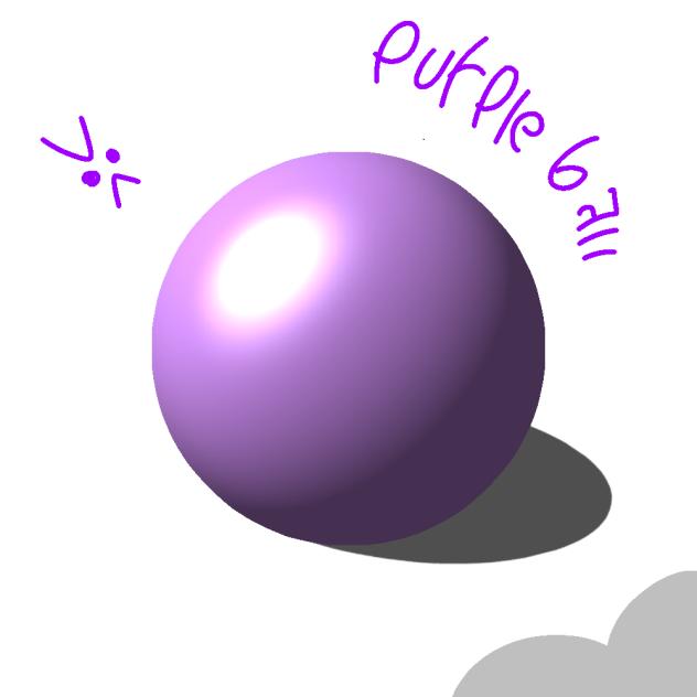 just a realistic purple ball
