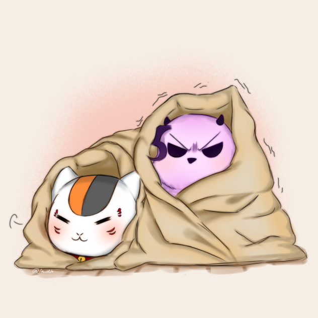 Nyanko sensei and Eggy sensei