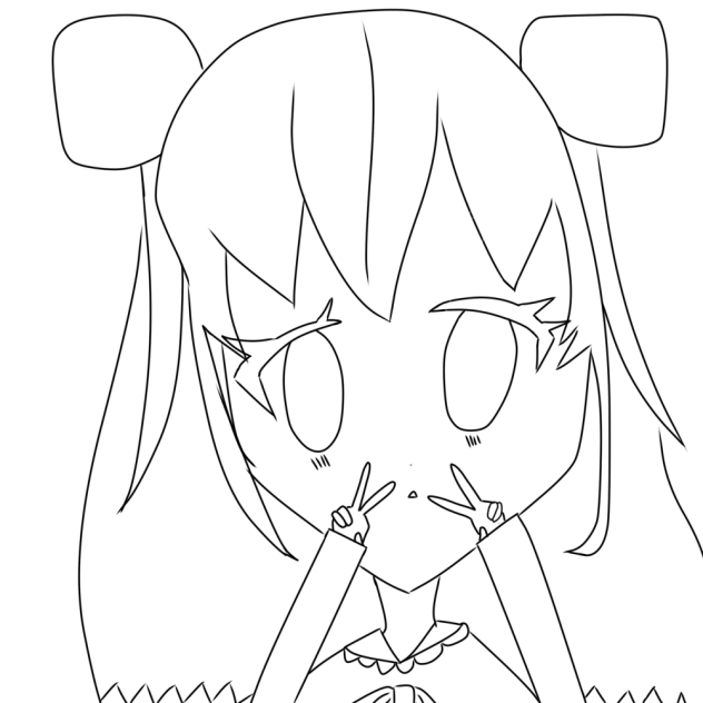 ピース✌️  ぬりえ