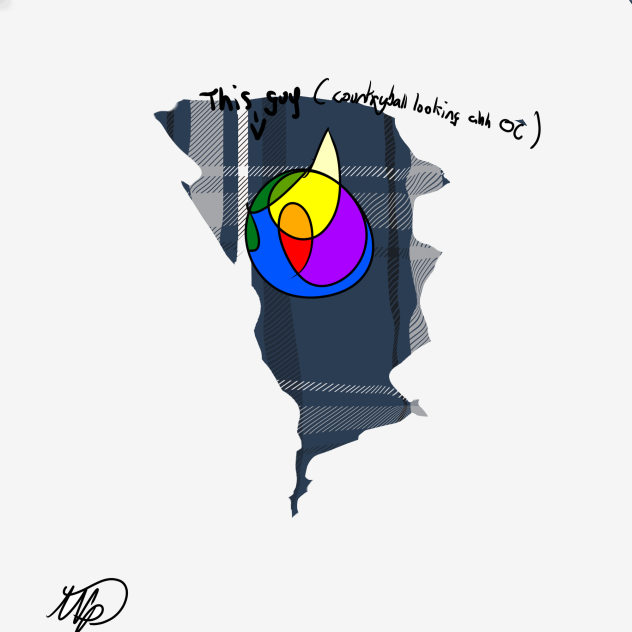Weird countryball looking ahh oc