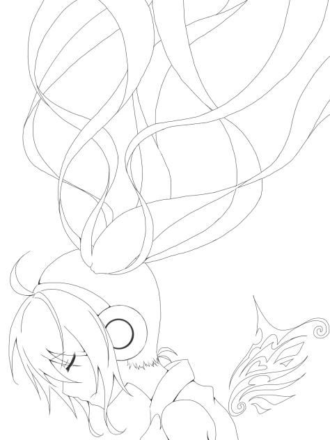 ミクちゃん 線画