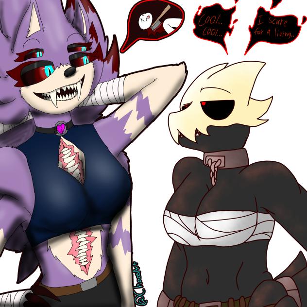 Cleo and Asher collab 😈😈💀🔥🥵🦔💗