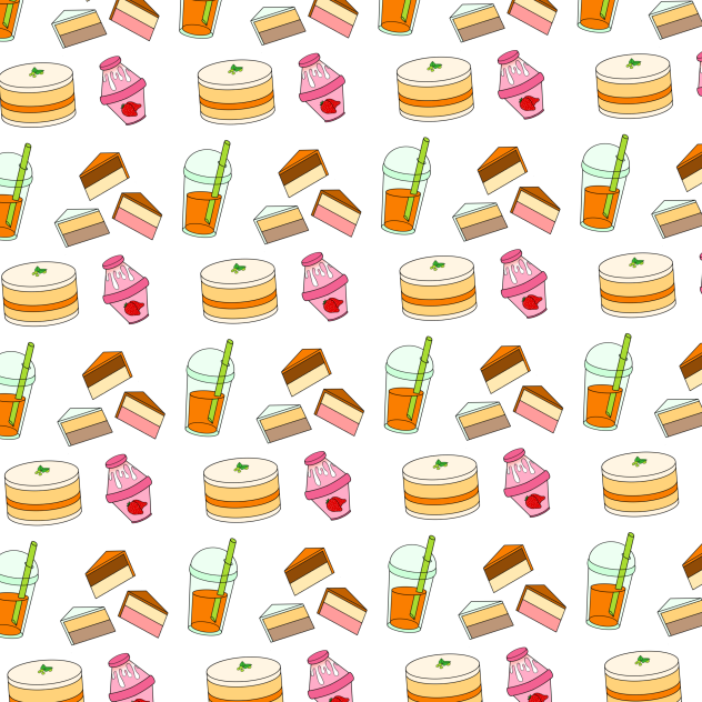 sweets and drinks (stamp)