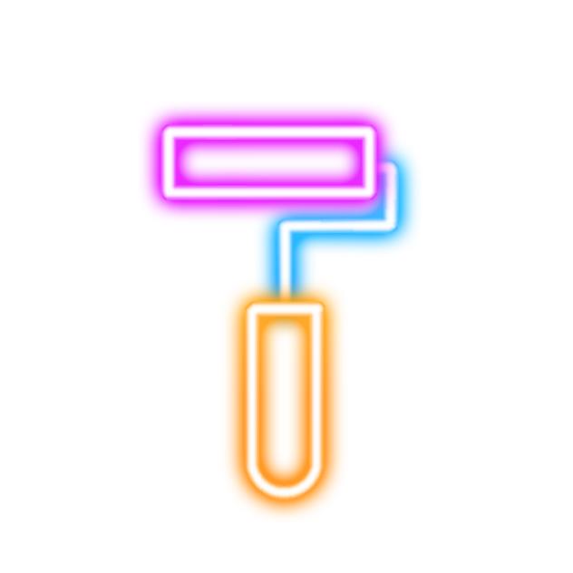 Paint roller neon sign
