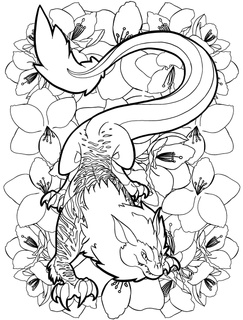 Glacial dragon and amaryllis