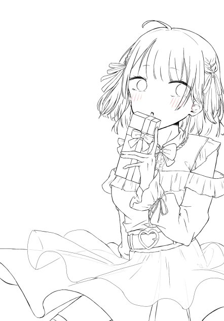 バレンタゐン-チョコレゐト[ 線画 ]
