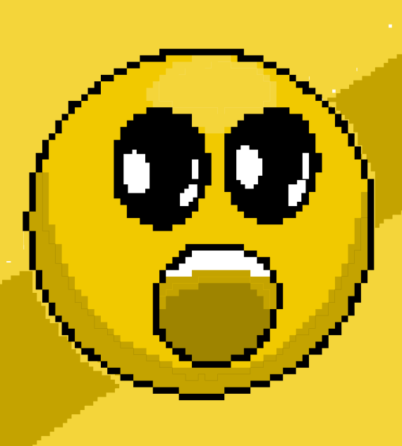 pixel Art Wow emoji Drawing