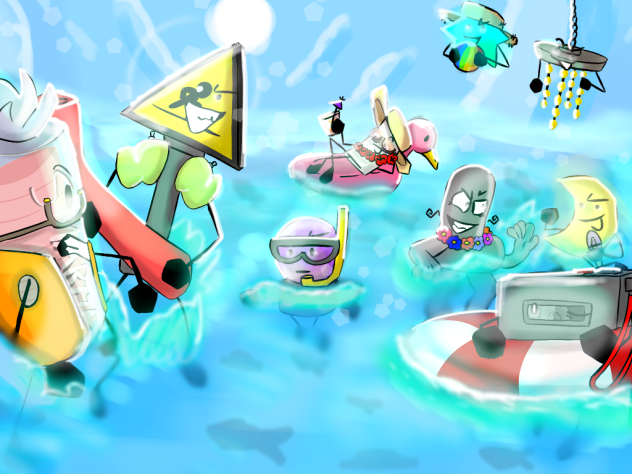 Summertime with my object ocs