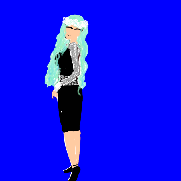 Neon flower girl