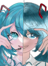 ミクちゃん塗りました
