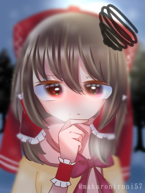寒くて困ってる霊夢さん