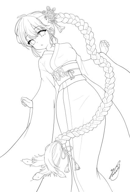 あけおめ2025（線画）