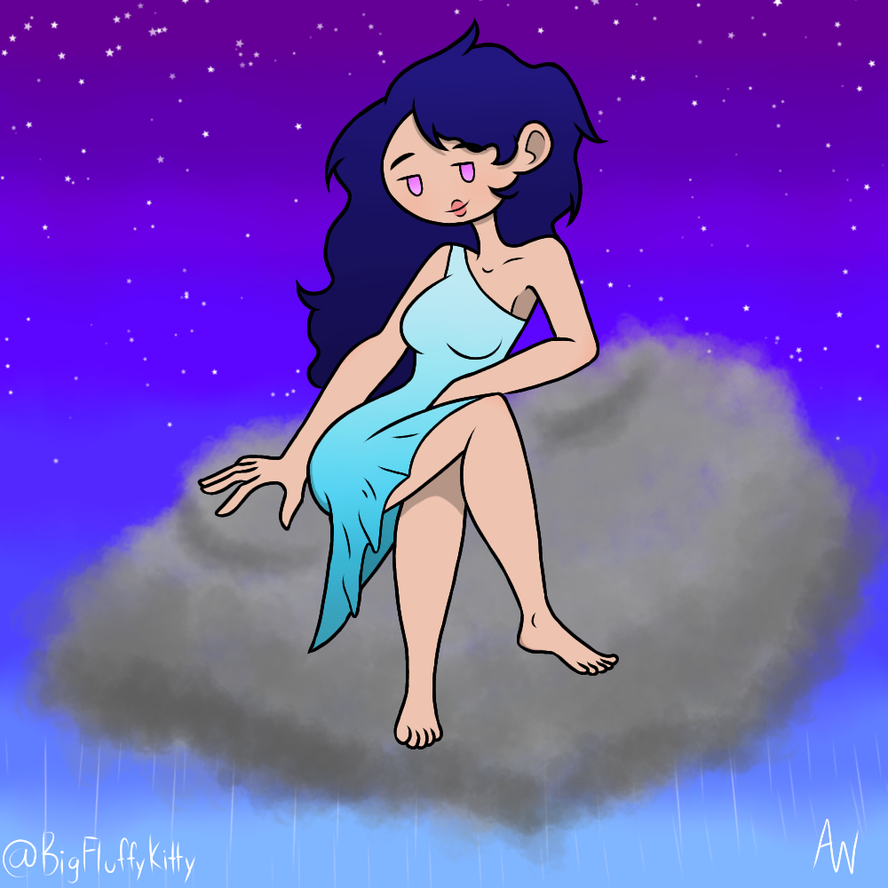 A Woman in The Clouds - ibisPaint
