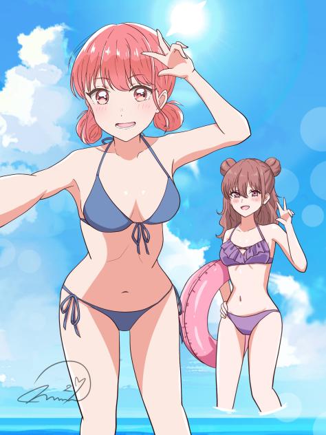 雛と美花莉♡ （アオのハコ・にごリリ）