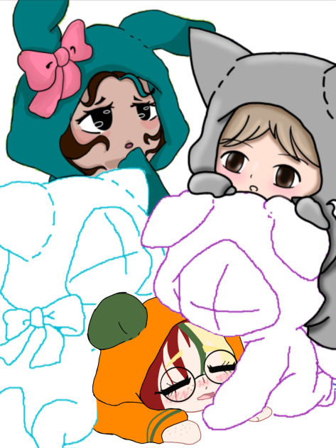 chibis' in pj's