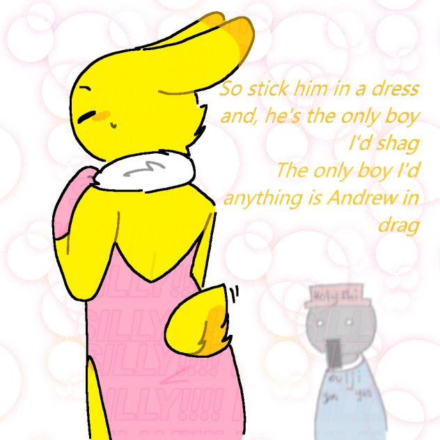Andrew in drag