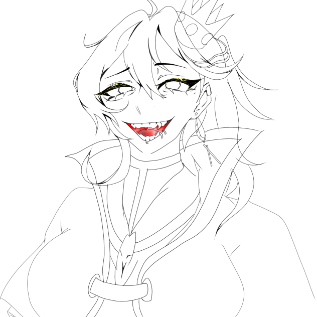 描き途中　女体化ニキくん…end