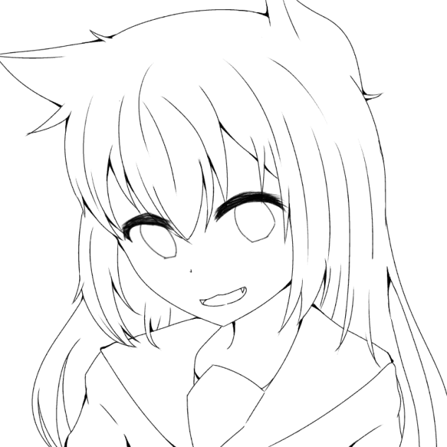 線画 女の子 ⑲