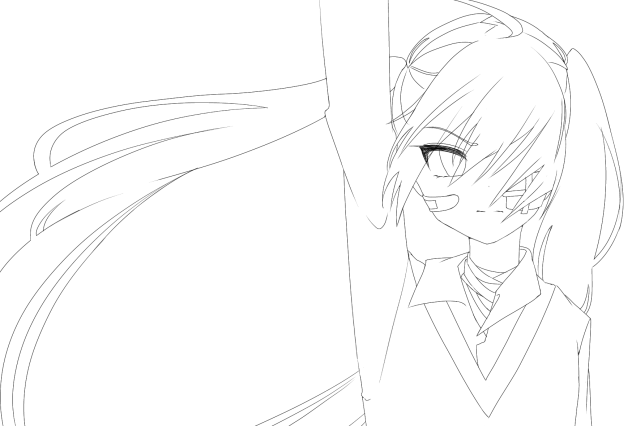 ローリンガール(線画)