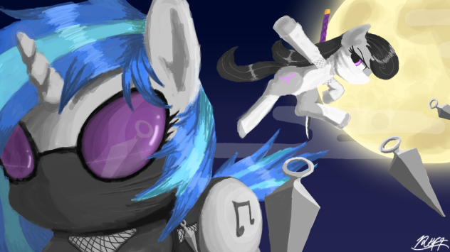 [MLP] vinyl & octavia Ninja-忍者