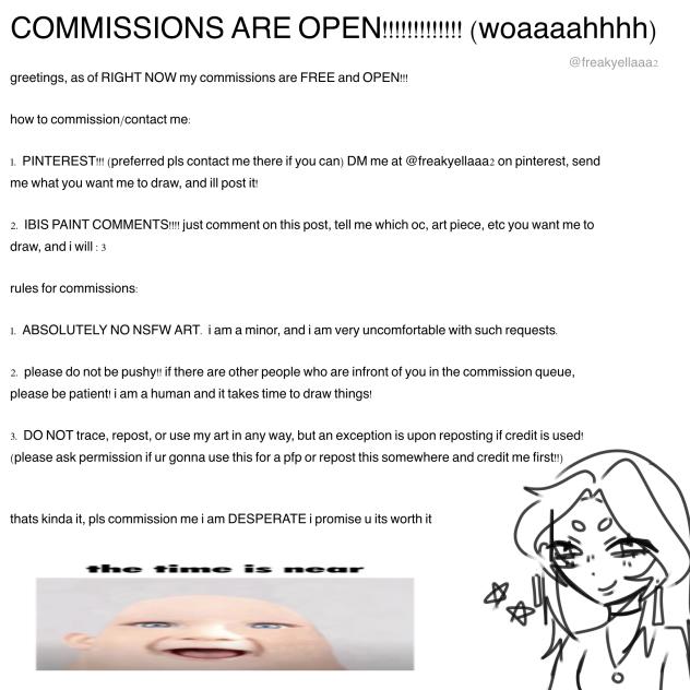 FREE COMMISSIONS!! i will draw stuff 4 u