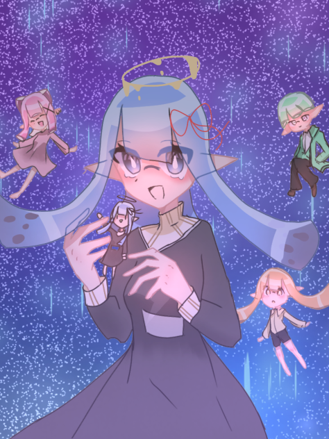 転生したらイカでした塗り絵