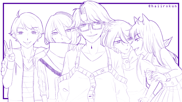 うちの子たち１（塗り絵）