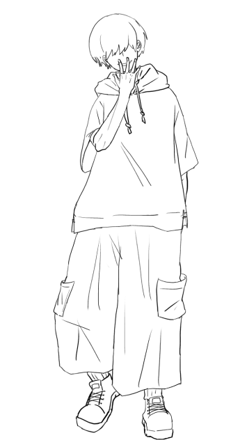 Eveさん線画。