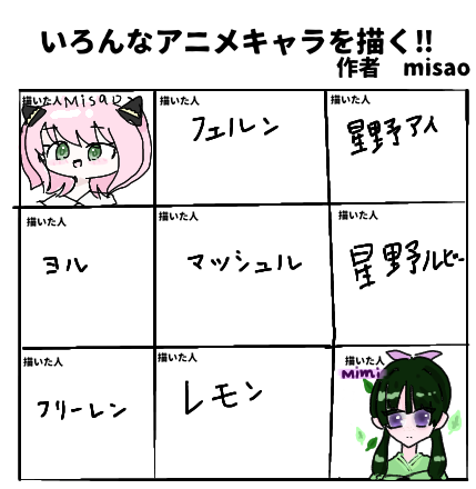 アニメキャラ合作！