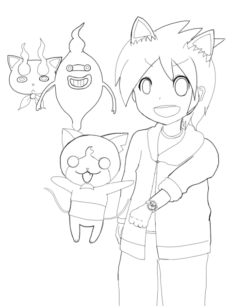 妖怪ウォッチ 線画