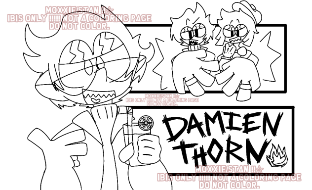 damien thorn lineart