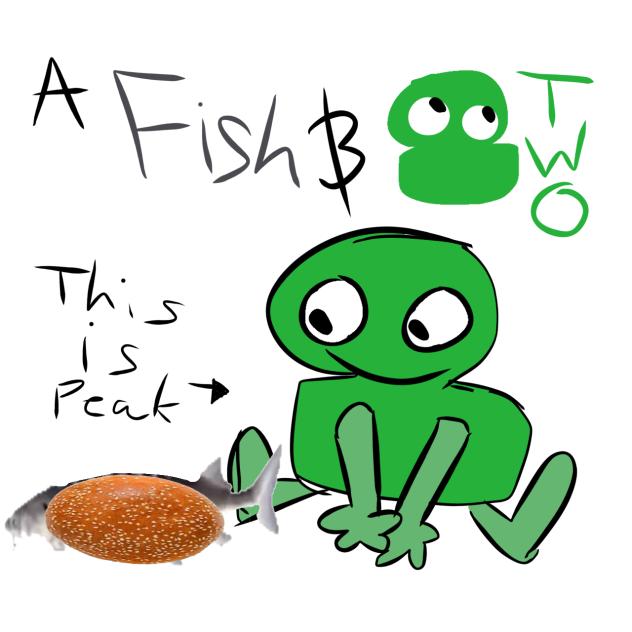 A fish and two