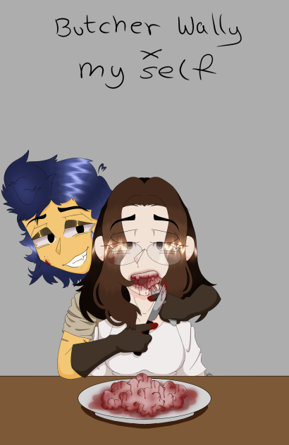 Butcher Wally feeding me