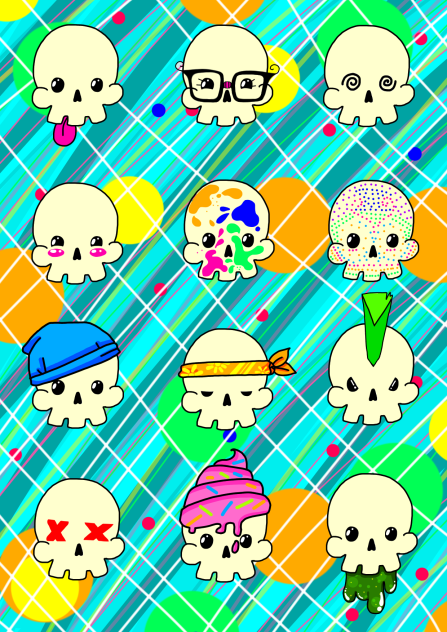 Funny Scull Background (Speed Art)