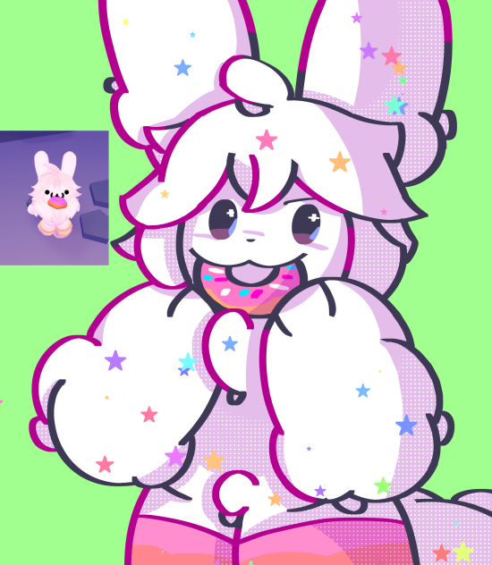 56-2024 bunny eats donuts 🍩 ^^
