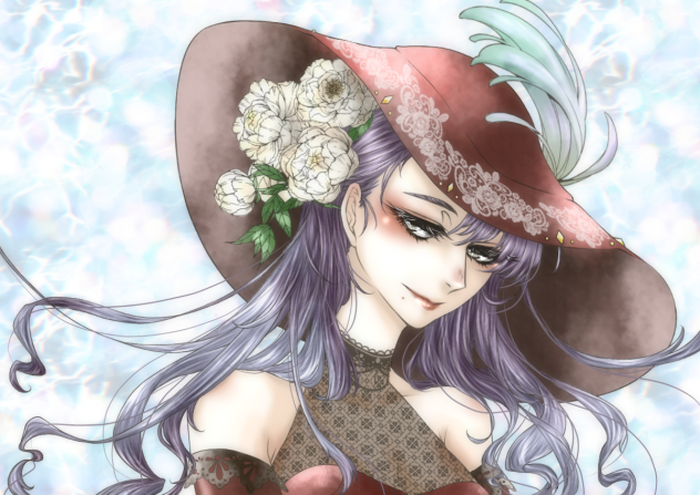 【線画】美魔女【拝借】